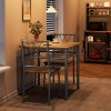 Jojoka Dining Table Set Chairs Home Kitchen Breakfast Wood Top