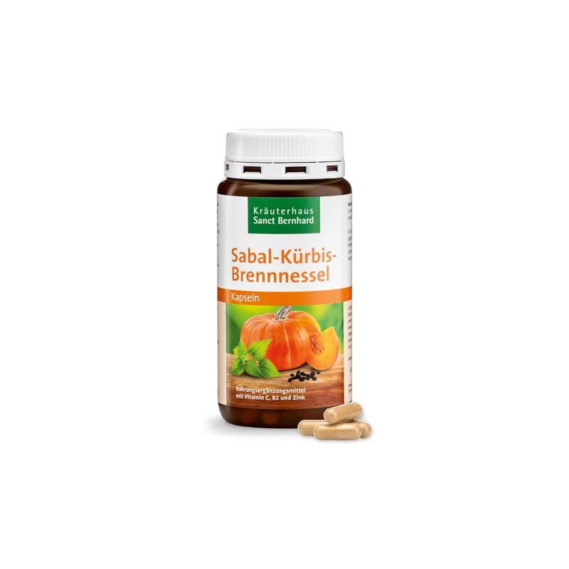 Sanct Bernhard Sabal Pumpkin Nettle Capsules, Saw Palmetto Fruit Extracts,