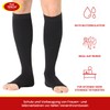 Medical Compression Socks and Thrombosis Stockings with Open Toe for