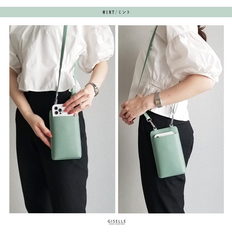 Giselle Women’s Smartphone Shoulder Bag, Pouch, Pochette, Lightweight, Crossbody Hanging,