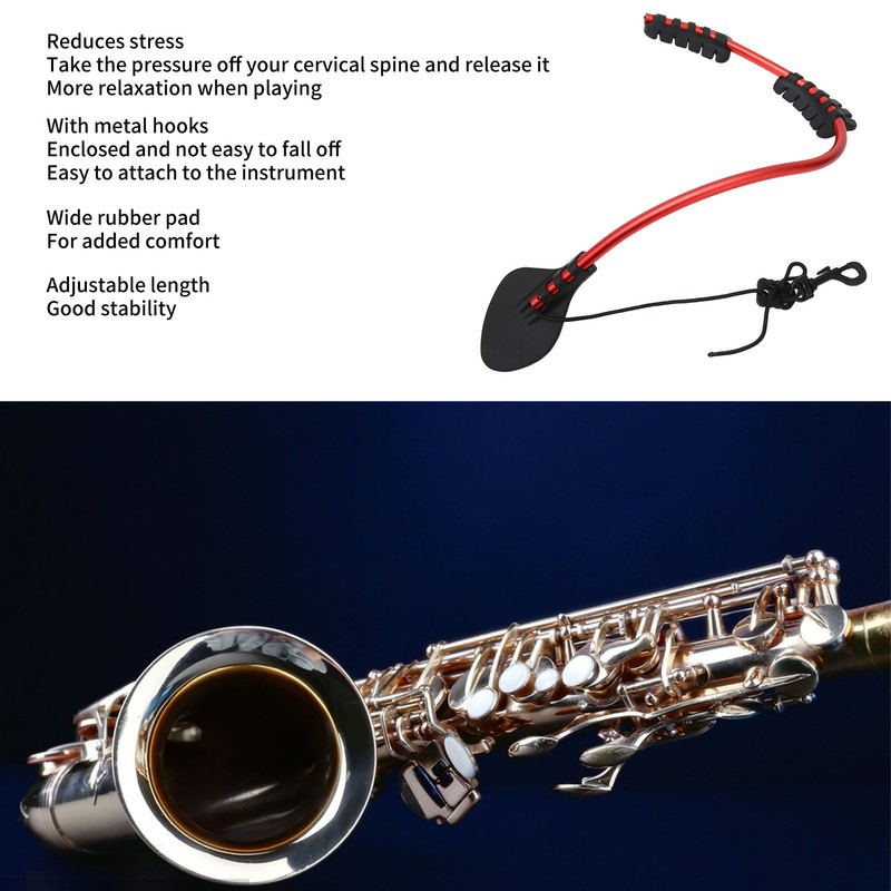 Saxophone Neck Strap Holder Adjustable Length Reduce Pressure Universal Sax