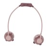 Portable Neck Fan Dual Head Bendable Wearable USB Rechargeable Hand