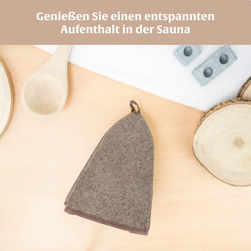 Sauna Hat – Brown – for Small Head Circumference –