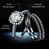 CEJUG 2Ct 18k Black Gold Wedding Ring Sets for Women