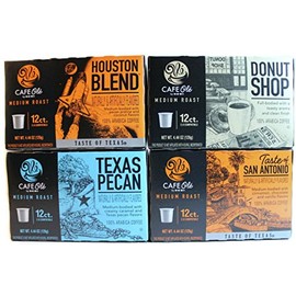 H.E.B Cafe Ole Variety Single Serve Coffee Cups San Antonio; Houston; Texas Pecan & Donut Shop 12 cts (Pack of 4)