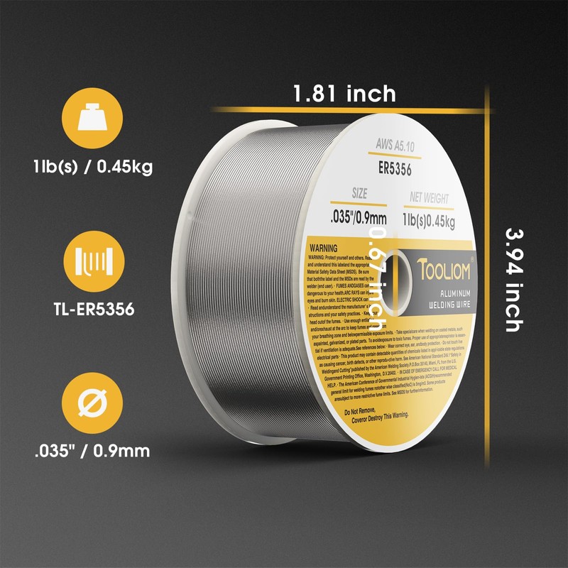 TOOLIOM ER5356 - .035" Welding Wire MIG Aluminum 0.9 mm