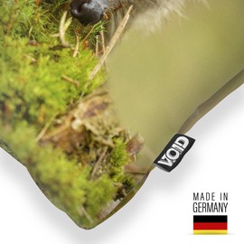 VOID Hedgehog Moss Forest Animal Cushion Cover Polyester Decoration Easter Decorative Cushion Outdoor Garden Cushion Size: 40 x 40 cm