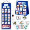 Meunmro Visual Schedule Chart, Daily Routine Pocket Chart with 107
