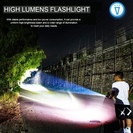 MVIOCS LED Flashlights High Lumens - Flashlights for Camping, Hiking, Walking - Powerful Emergency Flashlights with 5 Modes for Home Outdoor Use - Bright Flashlight with Zoomable Beam (4 Pack)