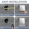 Flamorrow 4in Dryer Vent Cover for Exterior Wall, Stainless Steel