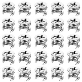 Piriuuo 20 Pcs Cam Locks for Furniture, 12 X 10 mm Furniture Cam Locks, Anti-Rust & Sturdy Cams Lock Fittings for Furnitures Repair Part Replacement