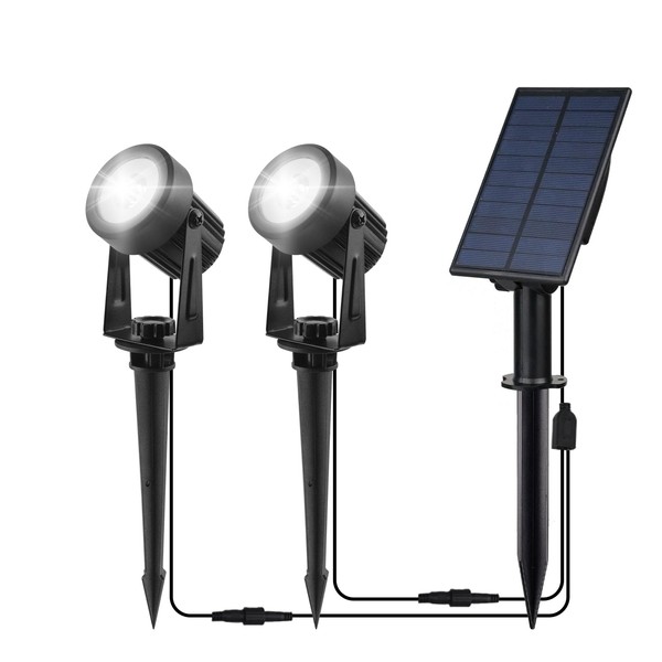 CORESLUX Solar Spot Lights Outdoor Garden 6000K White Light Solar