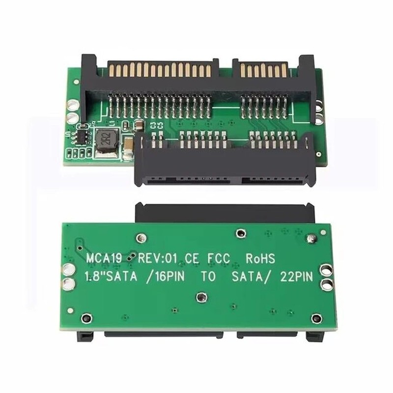 AYMBH 1.8" Micro SATA 16-Pin (7+7+2) Female to 2.5" SATA