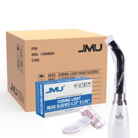 JMU 8400PCS Dental Curing Light Guide Sleeves, Disposable Implant Protective Cover Fits 11mm Tip, 4.3x2.95 inch, 42 Boxes of 200PCS