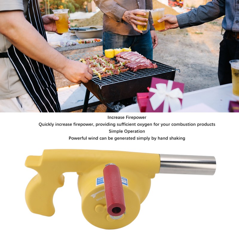 Hand Crank BBQ Fan Increase Firepower Portable Barbecue Air Blower
