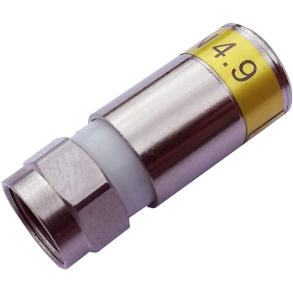 Cablecon F-56 CX3 4.9/8.4 F-Connector RG6 Compression Plug Yellow pack
