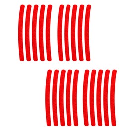 Rebvugr 20PCS Car Wheel Reflective Decorative Strip, Anti-Scratch Reflective Rim Stickers, Car Waterproof Tire Rim Decoration Stripe Decals for Auto Motorcycle Bike (Red)