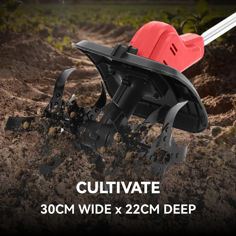 2 in 1 Cordless Tiller Cultivator & Electric Weed Wacker