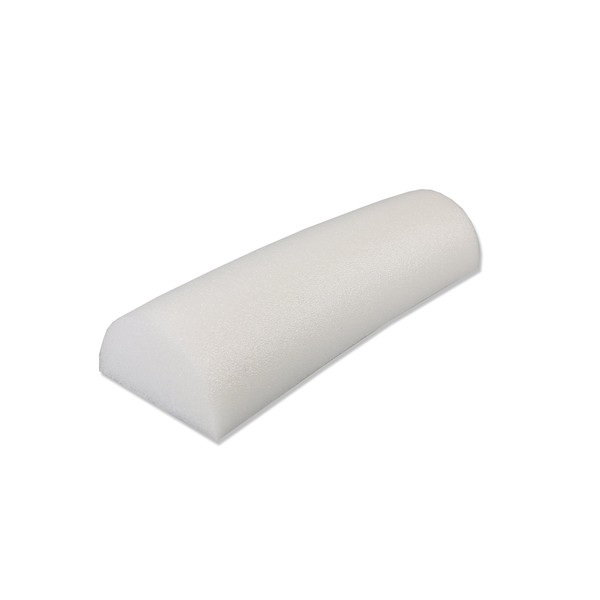 Cando - 30-2145 PE White Foam Roller, 6" X 18", Half Round