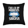 Fueled By Probiotics And Sarcasm Yogurt Cheese Labneh Throw Pillow