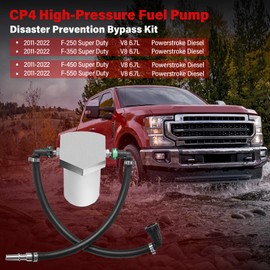 CP4-6.7F-BP-G2.1 CP4 Disaster Prevention Bypass Kit Fit for 2011-2022 Ford F250 F350 F450 F550 Super Duty 6.7L for Powerstroke Diesel，OEM # 7031190