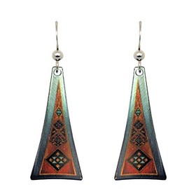 Southwest Design - arete triangulares para colgar de 2 pulgadas; fabricado en Estados Unidos por d'ears, plata de ley