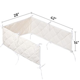 Yxzhyaba Apricot Dog Crate Bumper, Foldable, 42"X28"X14", Polyester, Indoor, 2.5" Gap, Large Dog, Crate Pad