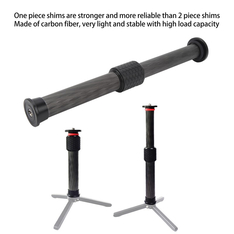 Tripod Extension Pole 2 Section Telescopic Carbon Fiber Tripod Extension