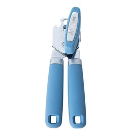 Mirha Premium Manual Can Opener – Heavy Duty Stainless Steel, Ergonomic Handle, Smooth Edge Cutting Tool for Kitchen Use (Blue)