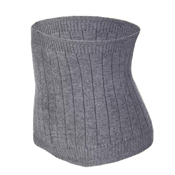 FakeFace winter soft cashmere back warmer, elastic waist support, waist warmer, kidney protector, for women, men and children, grey