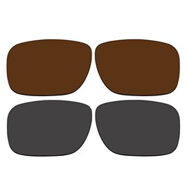 ACOMPATIBLE Replacement Polarized Bronze Brown and Black Lenses for Oakley Holbrook Sunglasses