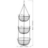 Hossejoy Hanging Basket, 3 Levels, Fruit Basket for Hanging with