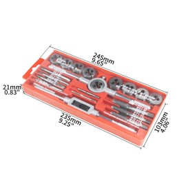 STEELMIGHT Tap Dice Set, Set of 20, Threading, Tool, Thread Correction, Tap Wrench, Storage Case