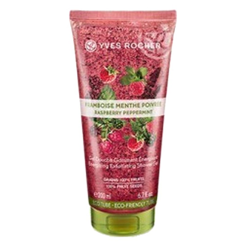 Yves Rocher Gel Exfoliante, Frambuesa/Hierbabuena, 200 ml