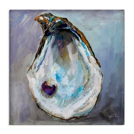 Stupell Industries Oyster Shell with Pearl Canvas Wall Art Design by Jeanette Vertentes