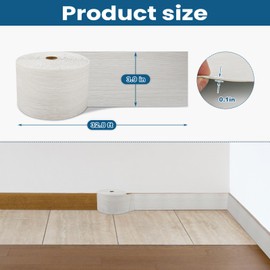 CvoMep 393.7" x 3.9" Molding Trim Self Adhesive Mirror Frame Peel and Stick, Waterproof Border Wall Decor, Wall Baseboard Moulding Trim for Bedroom Living Room Kitchen Bathroom DIY Decoration