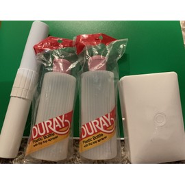 Goody Goody Vintage 1985 Duray Goody Travel Plastic Toiletry Essentials 4 Piece Made In USA