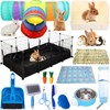 PullCrease 104 Pcs Rabbit Starter Kit Litter Box Bunny Tunnel