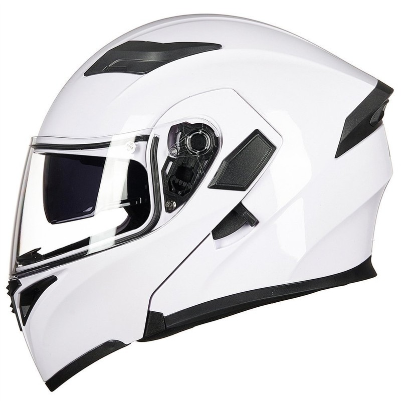 ILM Motorcycle Dual Visor Flip up Modular Full Face Helmet
