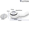 VILSTEIN Shower Tray Siphon, 90 mm Shower Drain with Odour