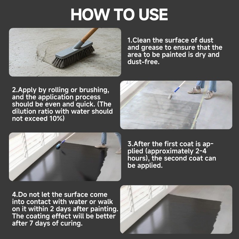Mollor 3‑in‑1 Epoxy Floor Coating, Gray, 106 oz Concrete Floor