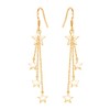 Long Star Tassel Drop Dangle Earrings Copper Polishing Five-Pointed Star