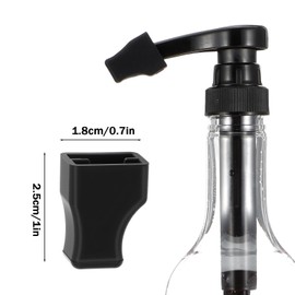 Gjinxi 20pcs Coffee Syrup Pump Tip Cap Pourer Covers, Black Pourer Caps for Oil Liquor Bottles Dispensers, Preserve Freshness, Prevent Drips, Leak Proof, Reusable Syrup Pump Caps