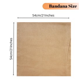 Lizzy Plain Multifunctional Bandana's Headwear Neckwear Neckerchief Cycling Cowboy Scarf Head Neck Gaiter - Mens Womens Multipack Assorted Men Hair Pirate Bandana (Khaki)