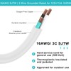 [Paquete de 2] Cable de extensión plano blanco de 3