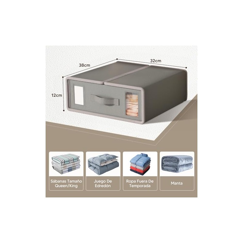 VIOPY Organizador De Sabanas, 4 Piezas Cajas De Almacenamiento