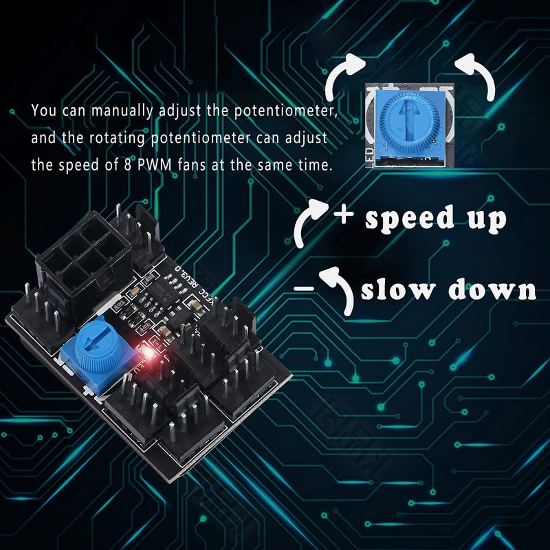 MEIRIYFA 3 Pin 4 Pin Fan Adapter PWM PC Chassis