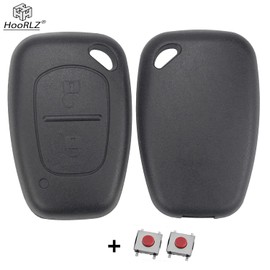 HooRLZ Vauxhall Vivaro Key Shell Case for Vauxhall Vivaro Renault Traffic Movano Kangoo Nissan Key 2 Button Traffic Replacement Key Kangoo Car Key