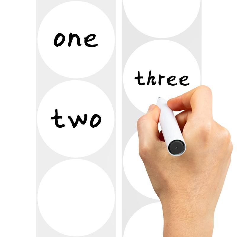 Round Stickers White 90 mm Circle Labels Colour Coding Dot
