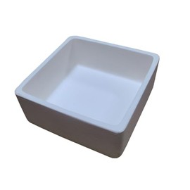 OTOOLWORLD 99.3% Alumina Crucible Al2O3 Aluminum Oxide Crucible Assay Crucible for Lab Laboratory (120x120x50MM)